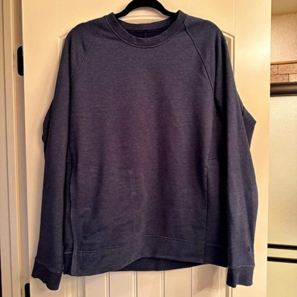 Lululemon Athletica Men's City Crewneck Pullover - Size Medium, Blue - Excellent